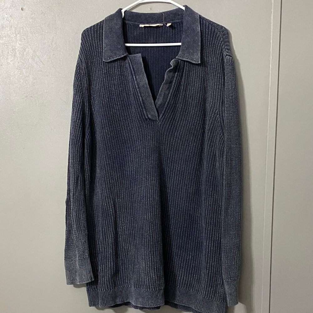 Soft Surroundings Deep Blue Knit Top